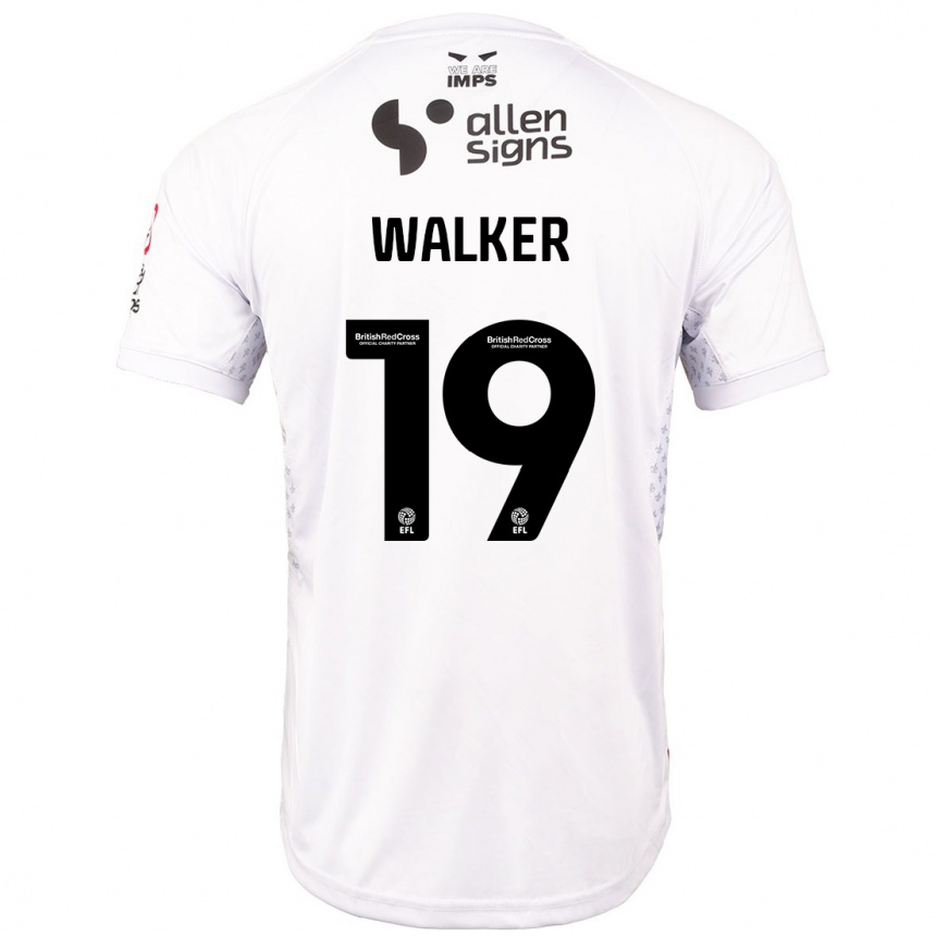 Niño Fútbol Camiseta Tyler Walker #19 Rojo Blanco 2ª Equipación 2024/25 Argentina