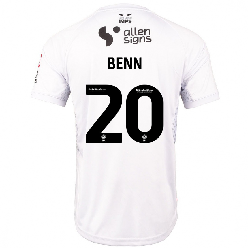 Niño Fútbol Camiseta Jay Benn #20 Rojo Blanco 2ª Equipación 2024/25 Argentina