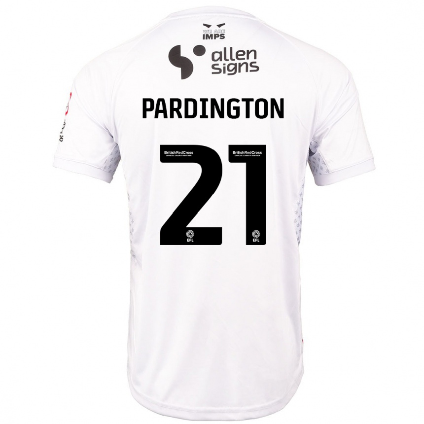 Niño Fútbol Camiseta Jamie Pardington #21 Rojo Blanco 2ª Equipación 2024/25 Argentina