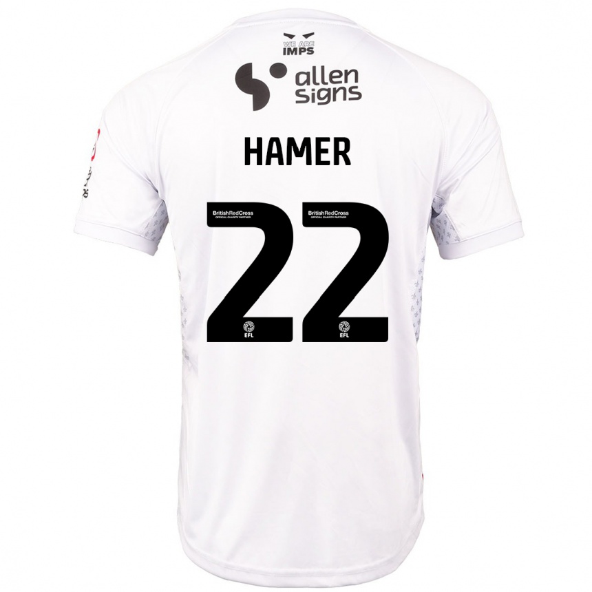 Niño Fútbol Camiseta Tom Hamer #22 Rojo Blanco 2ª Equipación 2024/25 Argentina