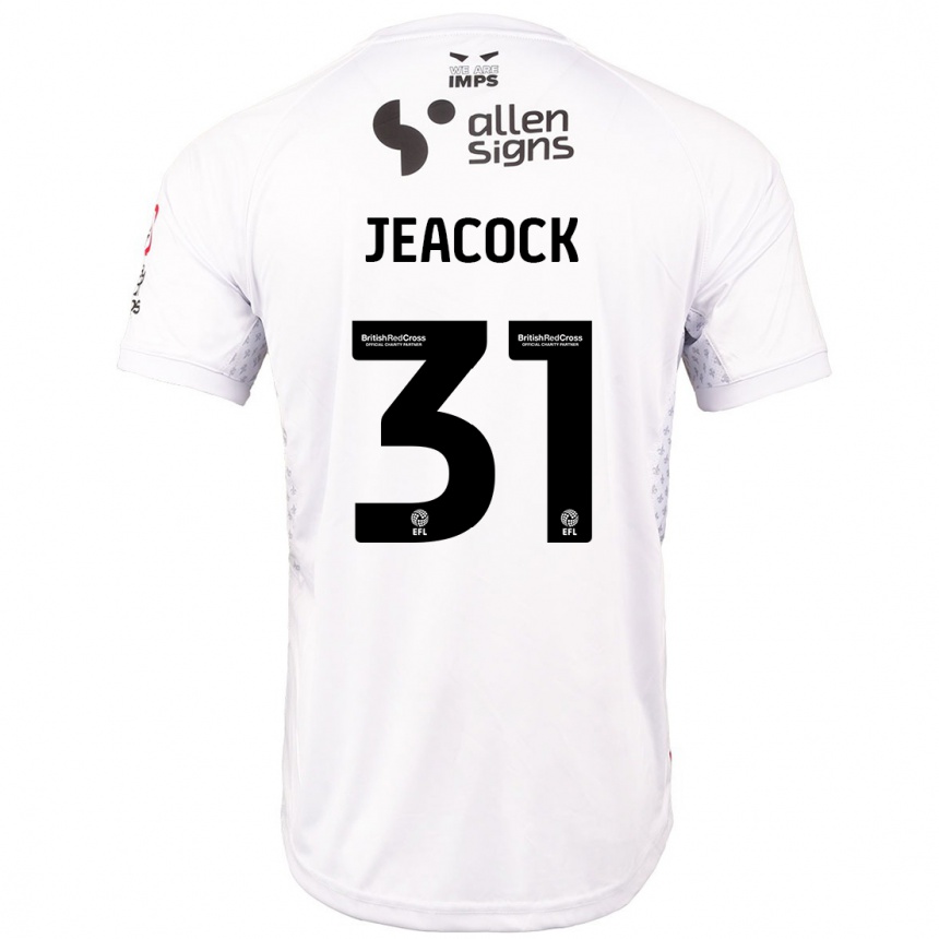 Niño Fútbol Camiseta Zach Jeacock #31 Rojo Blanco 2ª Equipación 2024/25 Argentina