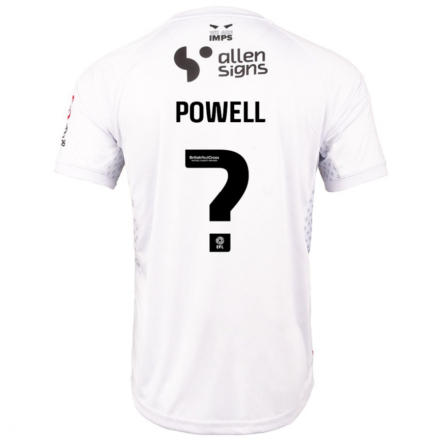 Niño Fútbol Camiseta Darryl Powell #0 Rojo Blanco 2ª Equipación 2024/25 Argentina