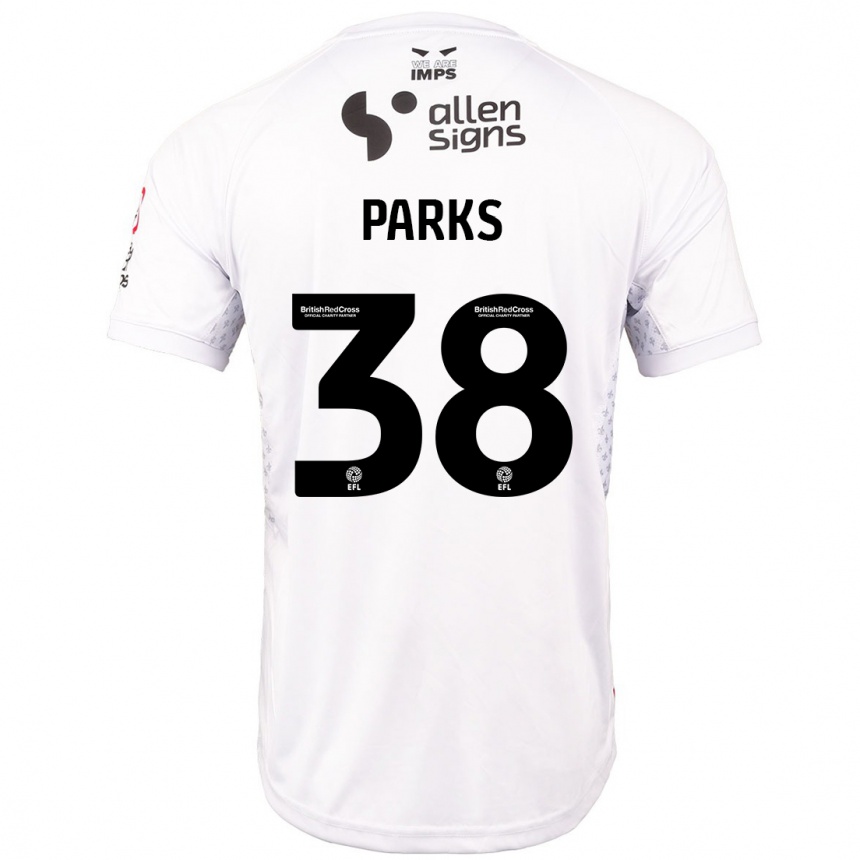 Niño Fútbol Camiseta Charlie Parks #38 Rojo Blanco 2ª Equipación 2024/25 Argentina