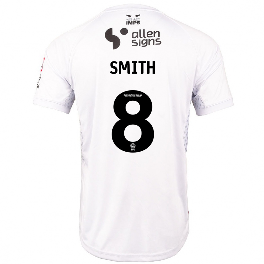 Niño Fútbol Camiseta Alistair Smith #8 Rojo Blanco 2ª Equipación 2024/25 Argentina