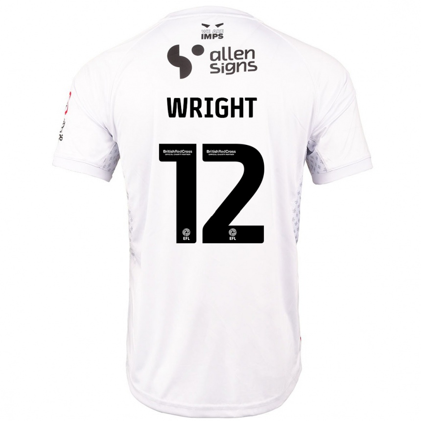 Niño Fútbol Camiseta Jordan Wright #12 Rojo Blanco 2ª Equipación 2024/25 Argentina