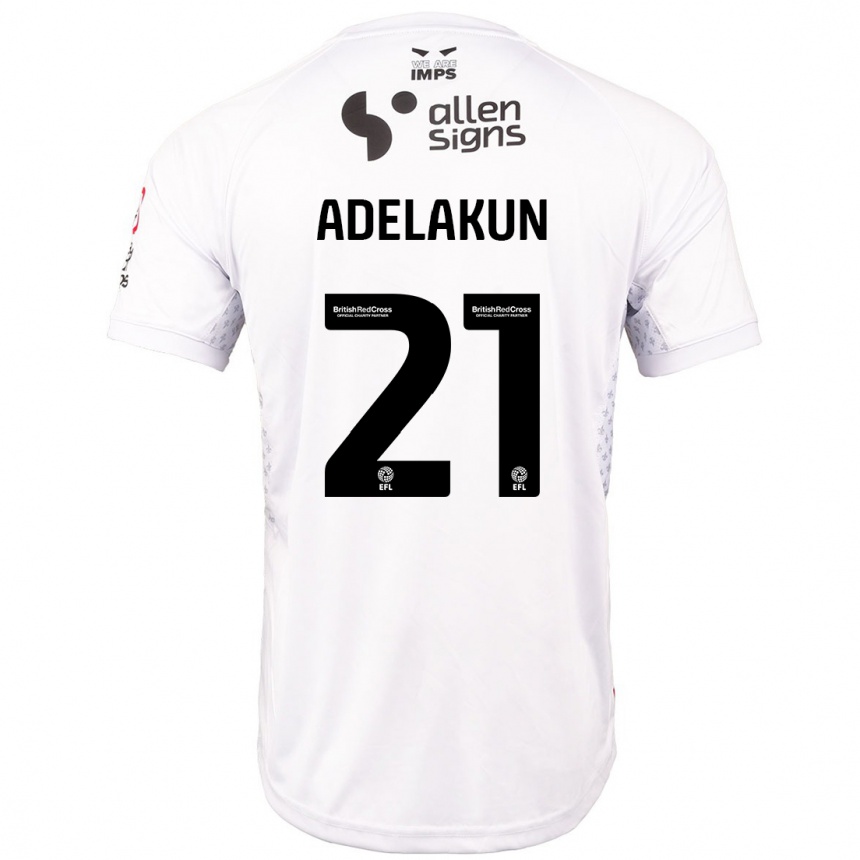 Niño Fútbol Camiseta Hakeeb Adelakun #21 Rojo Blanco 2ª Equipación 2024/25 Argentina