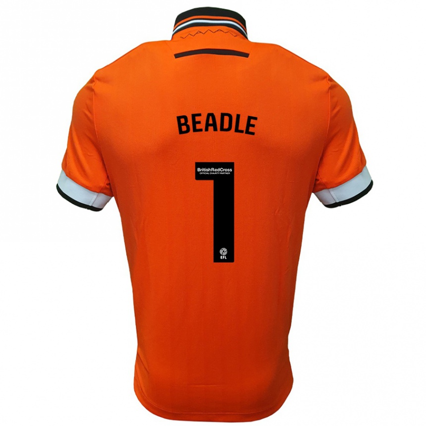 Niño Fútbol Camiseta James Beadle #1 Naranja Blanco 2ª Equipación 2024/25 Argentina