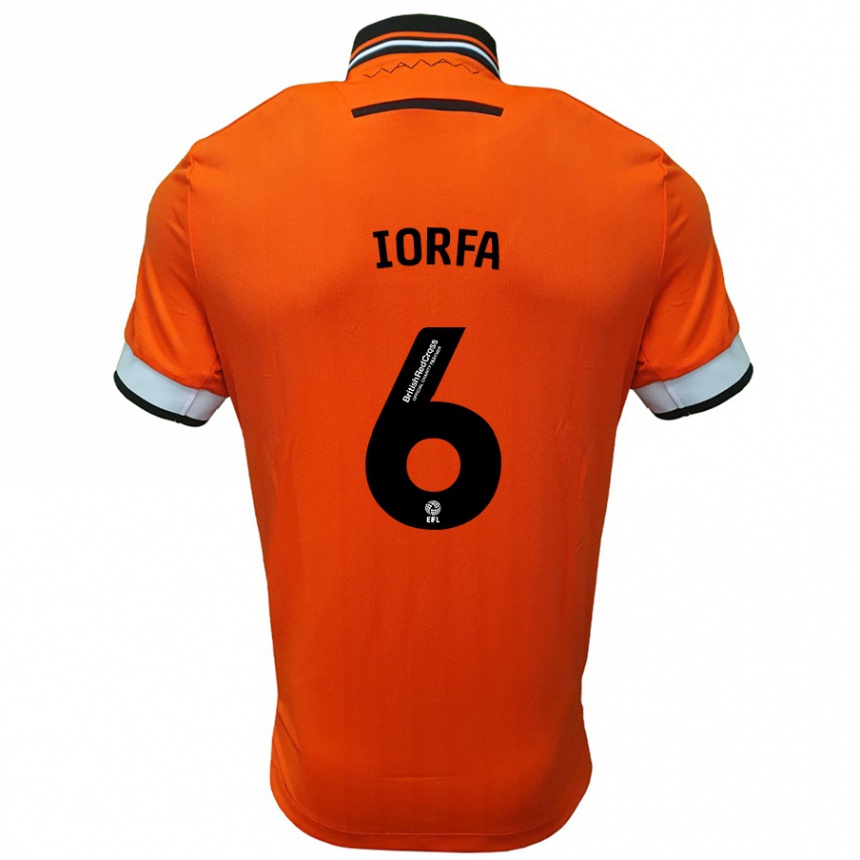 Niño Fútbol Camiseta Dominic Iorfa #6 Naranja Blanco 2ª Equipación 2024/25 Argentina