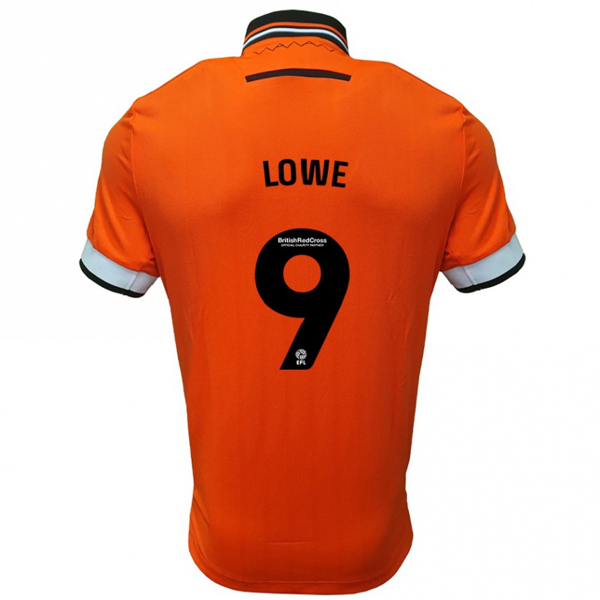 Niño Fútbol Camiseta Jamal Lowe #9 Naranja Blanco 2ª Equipación 2024/25 Argentina