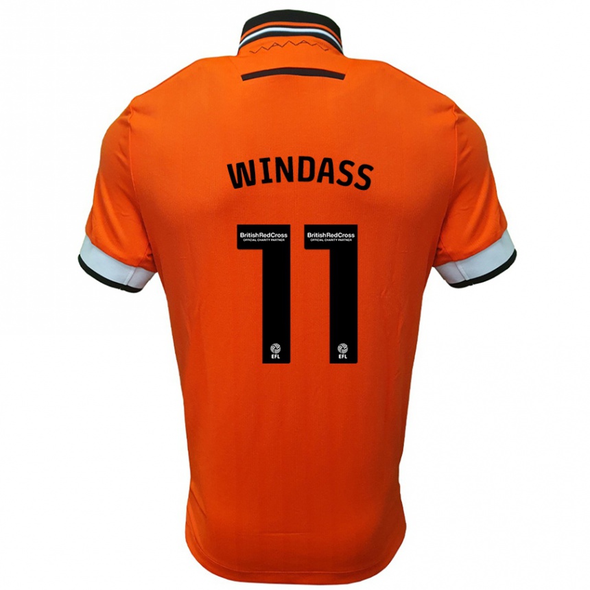 Niño Fútbol Camiseta Josh Windass #11 Naranja Blanco 2ª Equipación 2024/25 Argentina