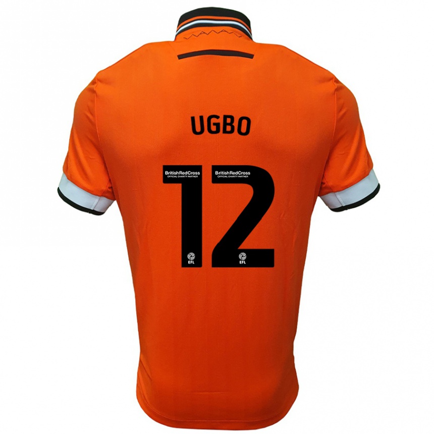 Niño Fútbol Camiseta Iké Ugbo #12 Naranja Blanco 2ª Equipación 2024/25 Argentina