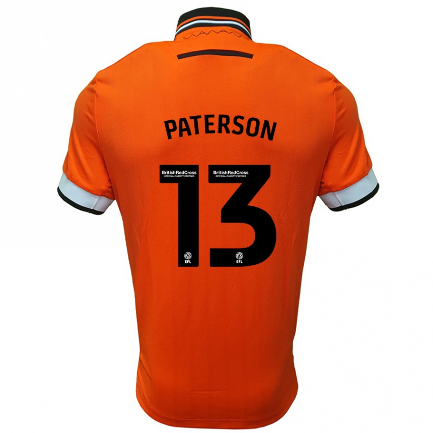 Niño Fútbol Camiseta Callum Paterson #13 Naranja Blanco 2ª Equipación 2024/25 Argentina