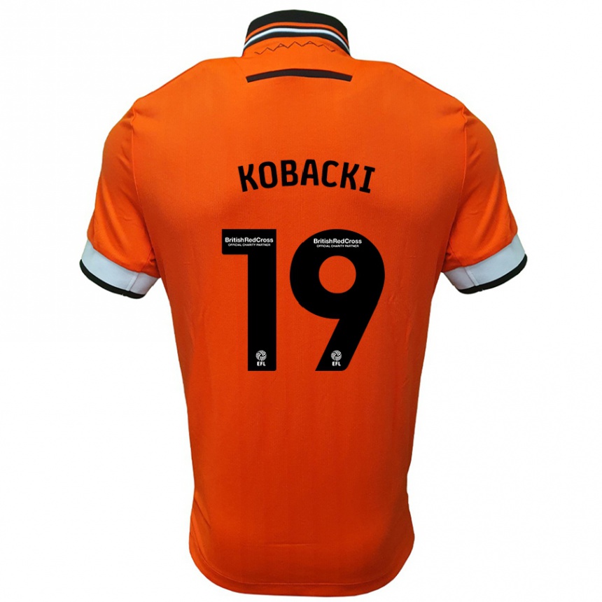 Niño Fútbol Camiseta Olaf Kobacki #19 Naranja Blanco 2ª Equipación 2024/25 Argentina