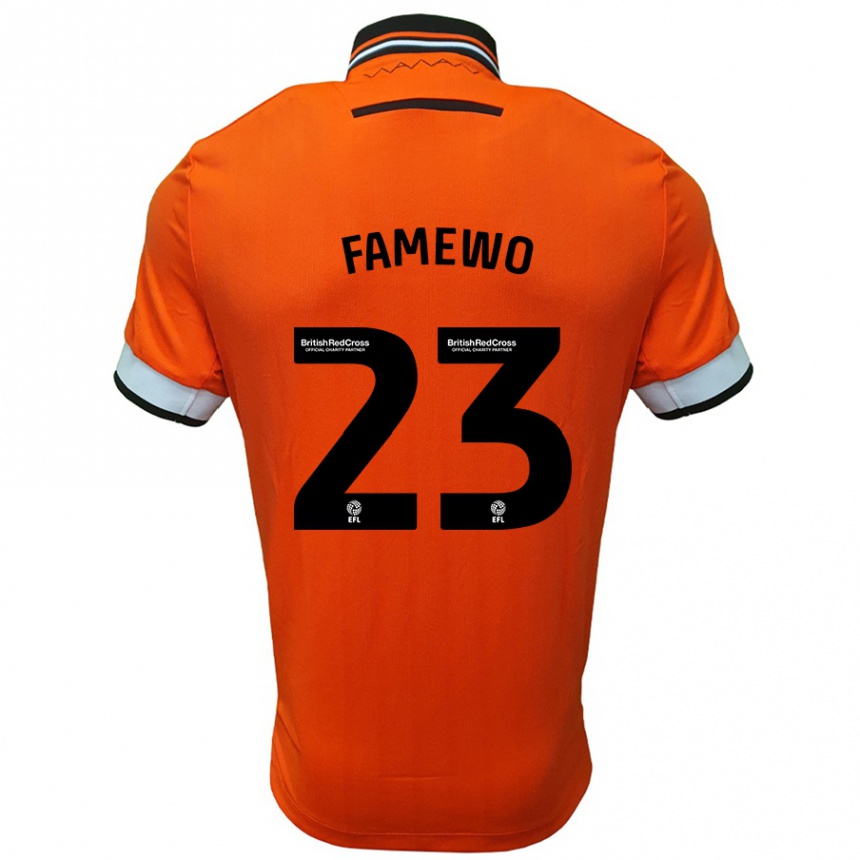 Niño Fútbol Camiseta Akin Famewo #23 Naranja Blanco 2ª Equipación 2024/25 Argentina