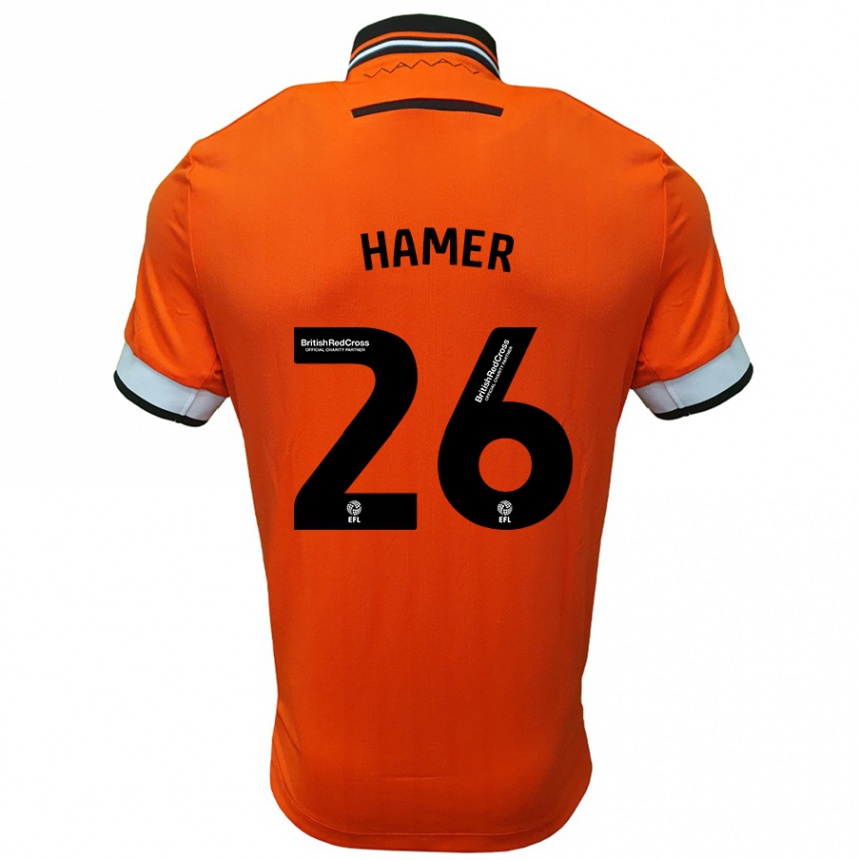 Niño Fútbol Camiseta Ben Hamer #26 Naranja Blanco 2ª Equipación 2024/25 Argentina