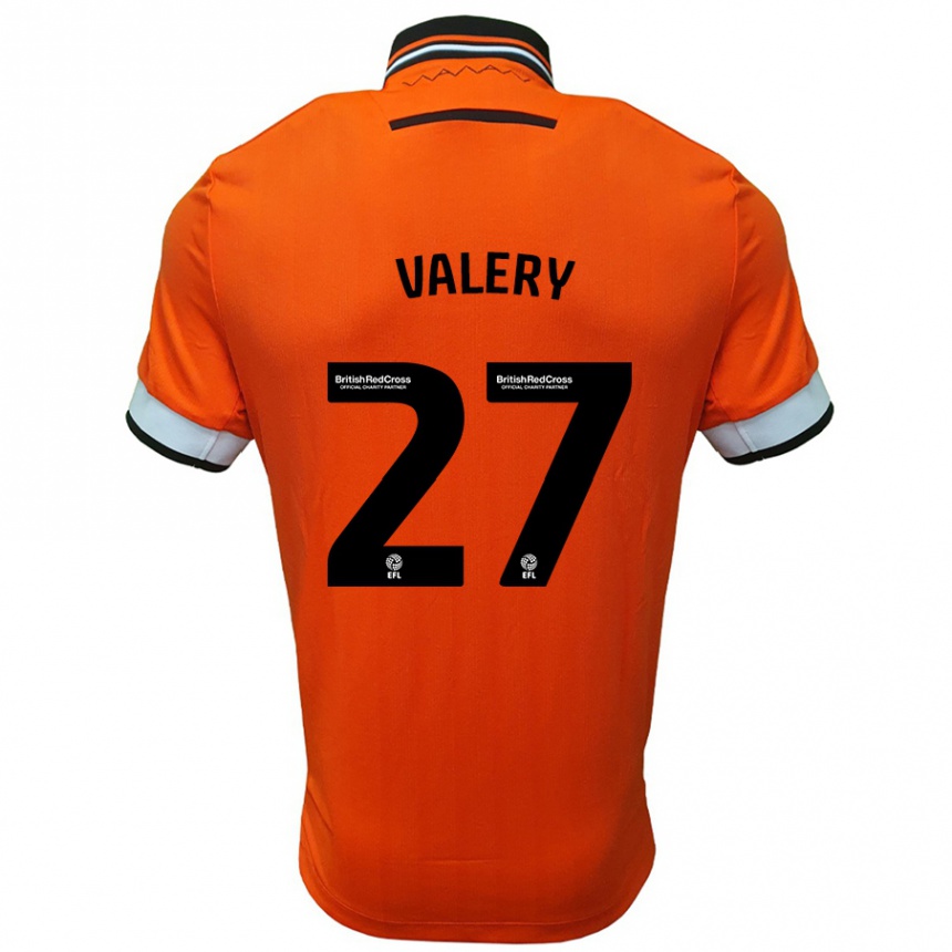 Niño Fútbol Camiseta Yan Valery #27 Naranja Blanco 2ª Equipación 2024/25 Argentina