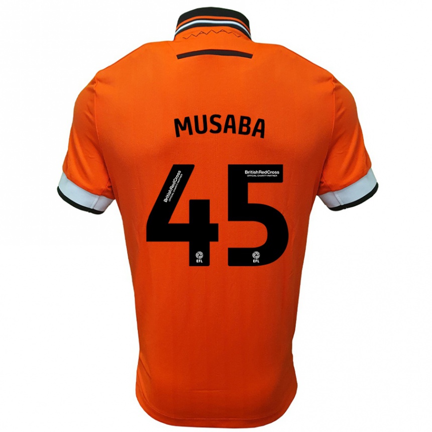 Niño Fútbol Camiseta Anthony Musaba #45 Naranja Blanco 2ª Equipación 2024/25 Argentina