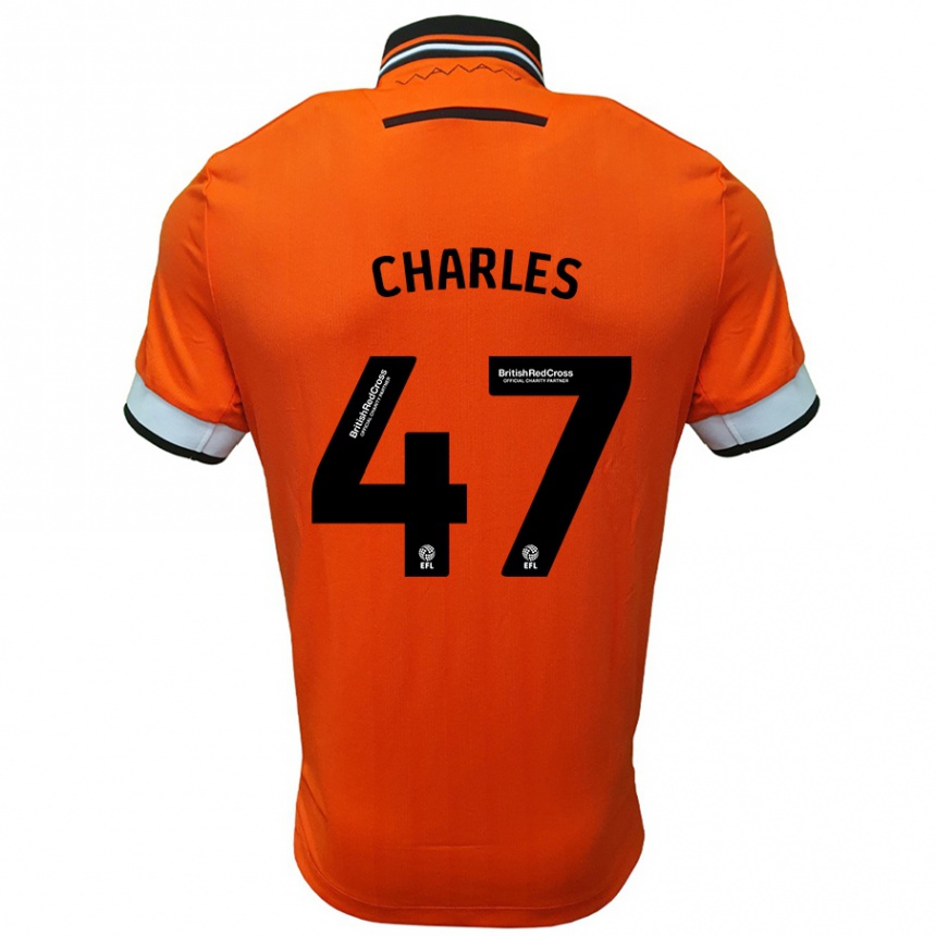 Niño Fútbol Camiseta Pierce Charles #47 Naranja Blanco 2ª Equipación 2024/25 Argentina