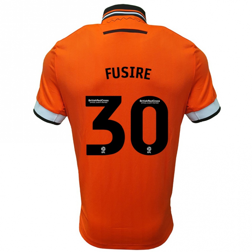 Niño Fútbol Camiseta Sean Fusire #30 Naranja Blanco 2ª Equipación 2024/25 Argentina