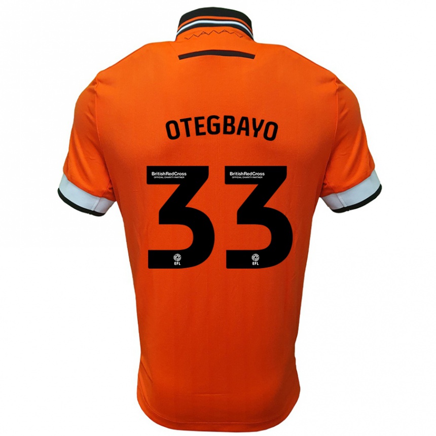 Niño Fútbol Camiseta Gabriel Otegbayo #33 Naranja Blanco 2ª Equipación 2024/25 Argentina