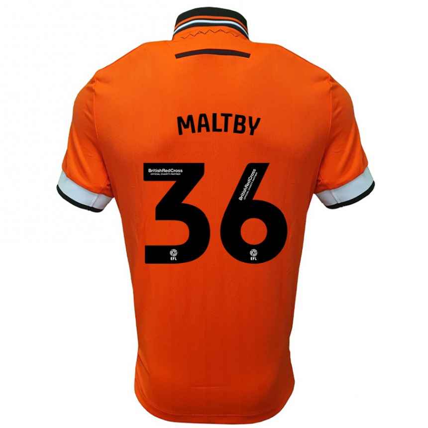 Niño Fútbol Camiseta Mackenzie Maltby #36 Naranja Blanco 2ª Equipación 2024/25 Argentina