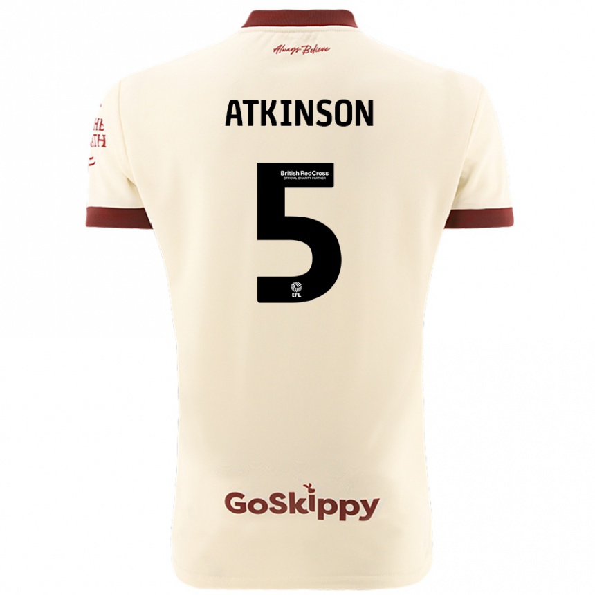 Niño Fútbol Camiseta Rob Atkinson #5 Crema Blanco 2ª Equipación 2024/25 Argentina