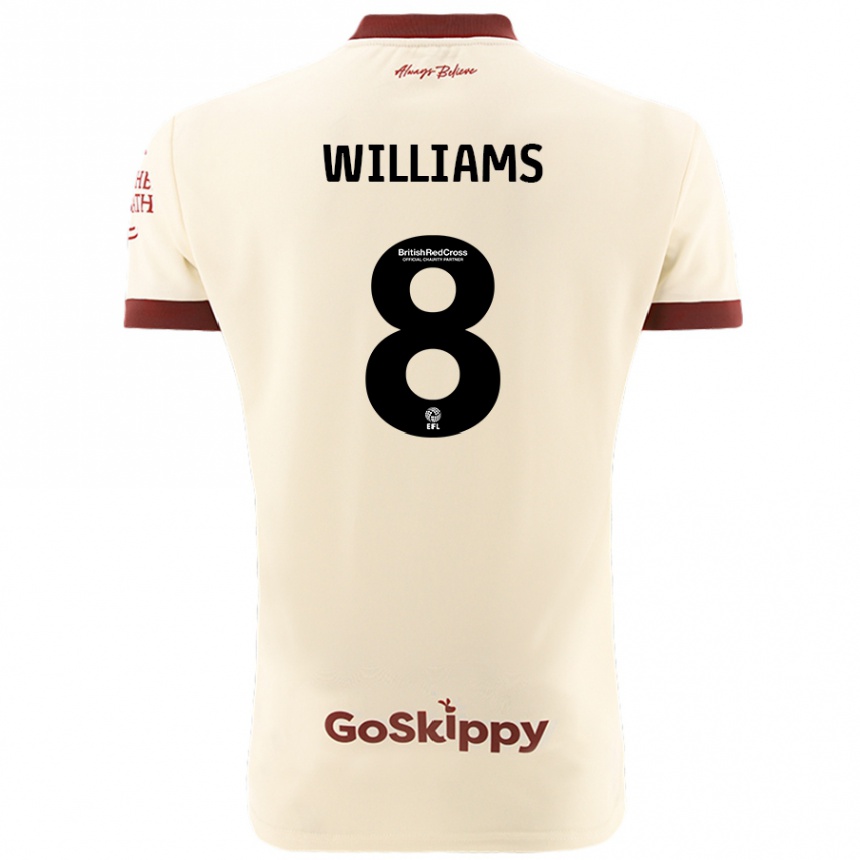 Niño Fútbol Camiseta Joe Williams #8 Crema Blanco 2ª Equipación 2024/25 Argentina