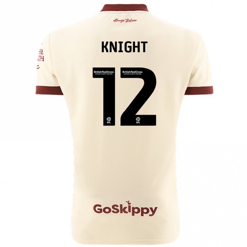 Niño Fútbol Camiseta Jason Knight #12 Crema Blanco 2ª Equipación 2024/25 Argentina