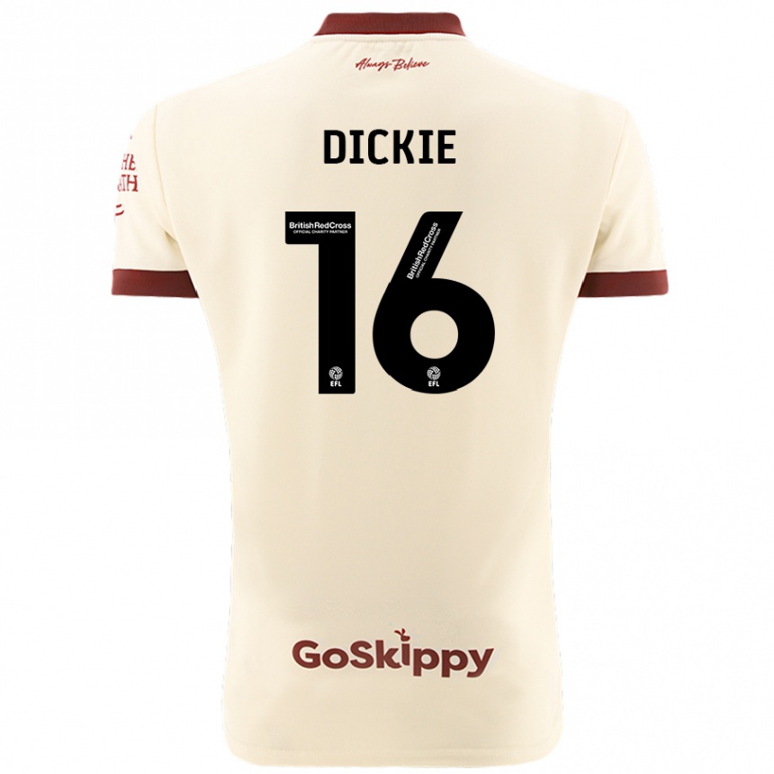 Niño Fútbol Camiseta Rob Dickie #16 Crema Blanco 2ª Equipación 2024/25 Argentina