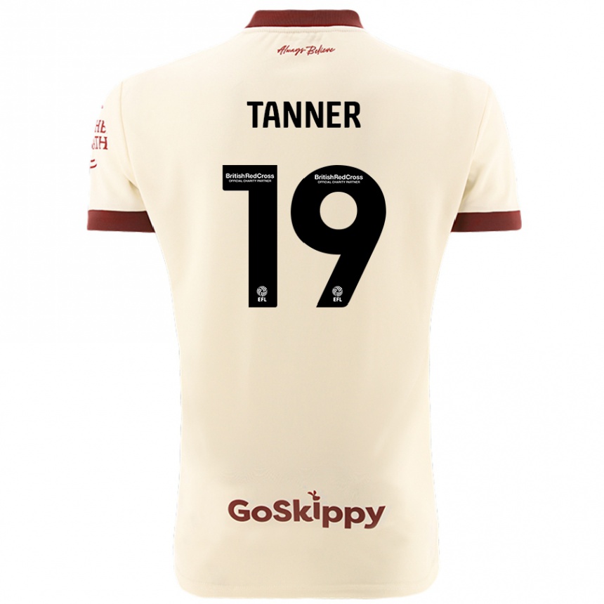 Niño Fútbol Camiseta George Tanner #19 Crema Blanco 2ª Equipación 2024/25 Argentina