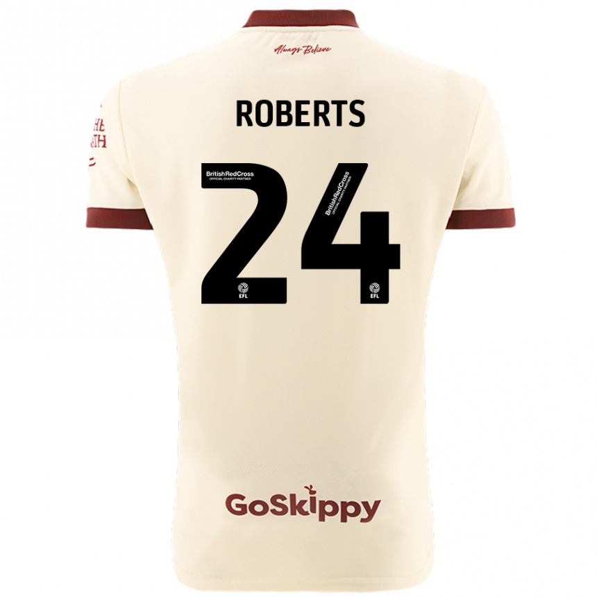 Niño Fútbol Camiseta Haydon Roberts #24 Crema Blanco 2ª Equipación 2024/25 Argentina