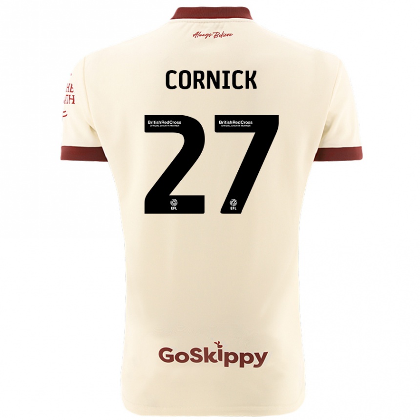 Niño Fútbol Camiseta Harry Cornick #27 Crema Blanco 2ª Equipación 2024/25 Argentina