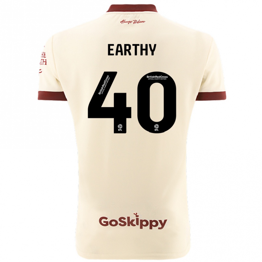 Niño Fútbol Camiseta George Earthy #40 Crema Blanco 2ª Equipación 2024/25 Argentina