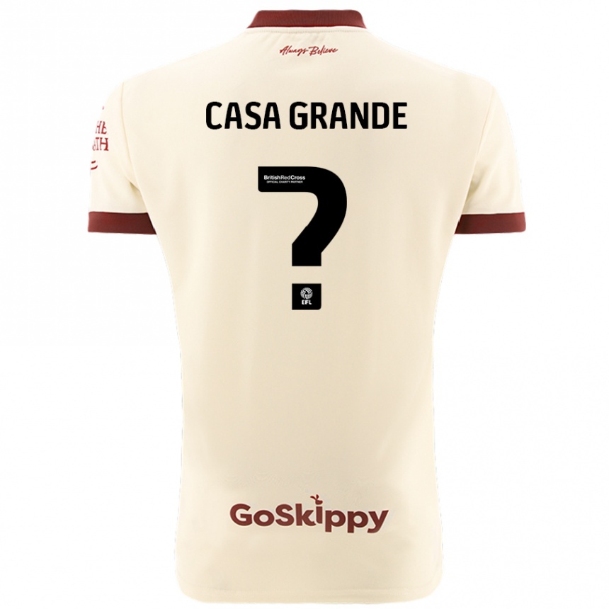 Niño Fútbol Camiseta Josey Casa-Grande #0 Crema Blanco 2ª Equipación 2024/25 Argentina