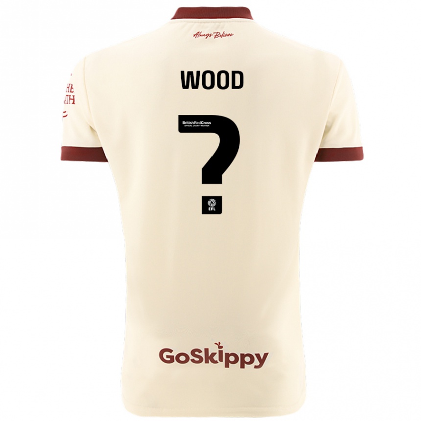 Niño Fútbol Camiseta Callum Wood #0 Crema Blanco 2ª Equipación 2024/25 Argentina