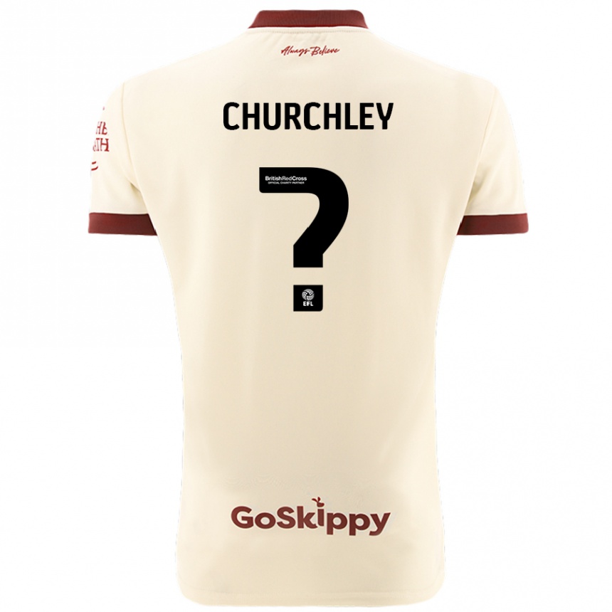 Niño Fútbol Camiseta Kai Churchley #0 Crema Blanco 2ª Equipación 2024/25 Argentina