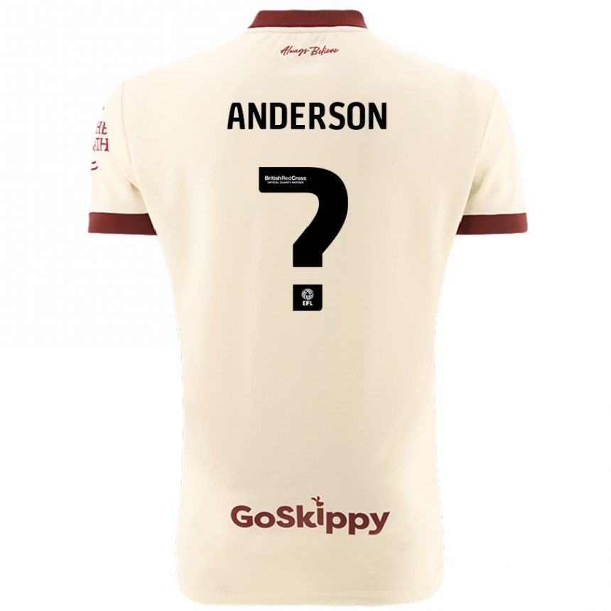 Niño Fútbol Camiseta Taine Anderson #0 Crema Blanco 2ª Equipación 2024/25 Argentina