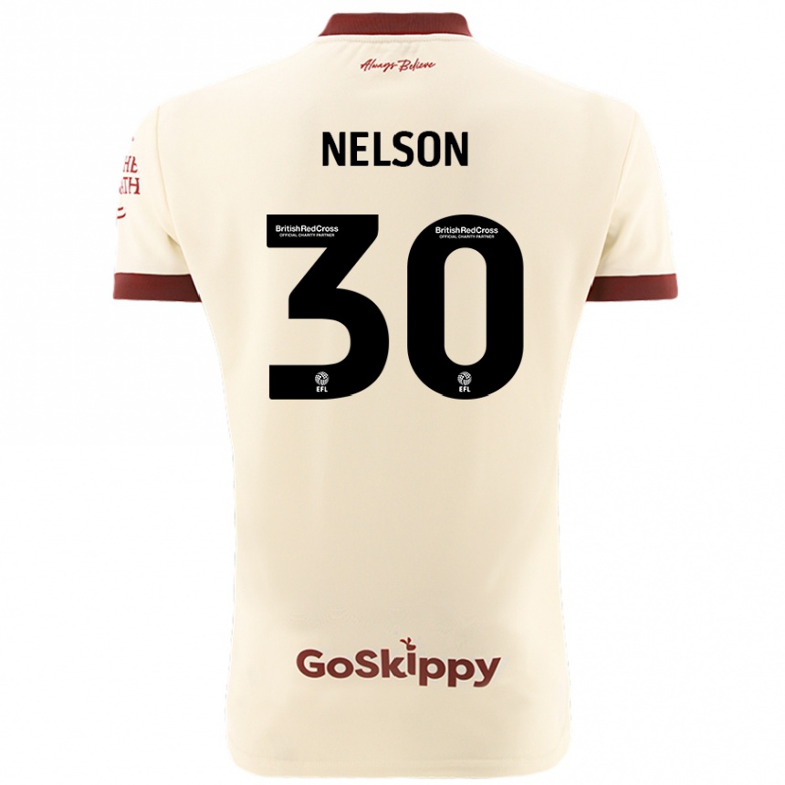 Niño Fútbol Camiseta Raekwon Nelson #30 Crema Blanco 2ª Equipación 2024/25 Argentina