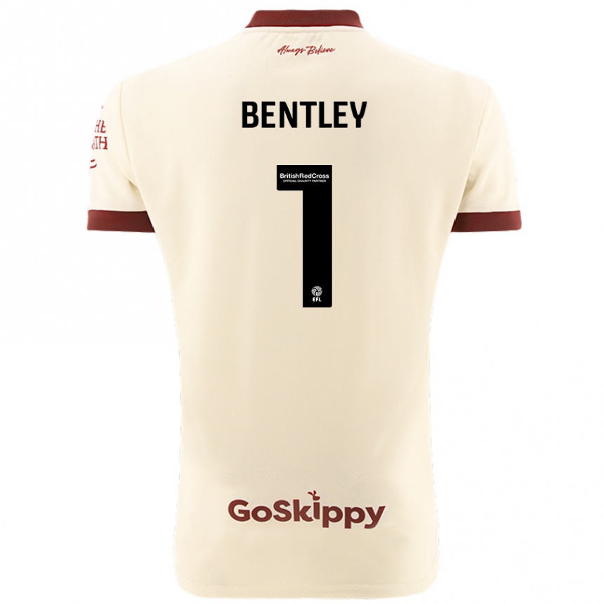 Niño Fútbol Camiseta Fran Bentley #1 Crema Blanco 2ª Equipación 2024/25 Argentina