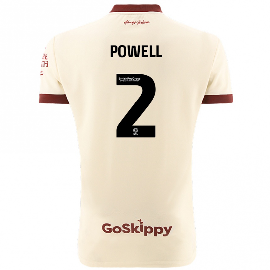 Niño Fútbol Camiseta Ella Powell #2 Crema Blanco 2ª Equipación 2024/25 Argentina