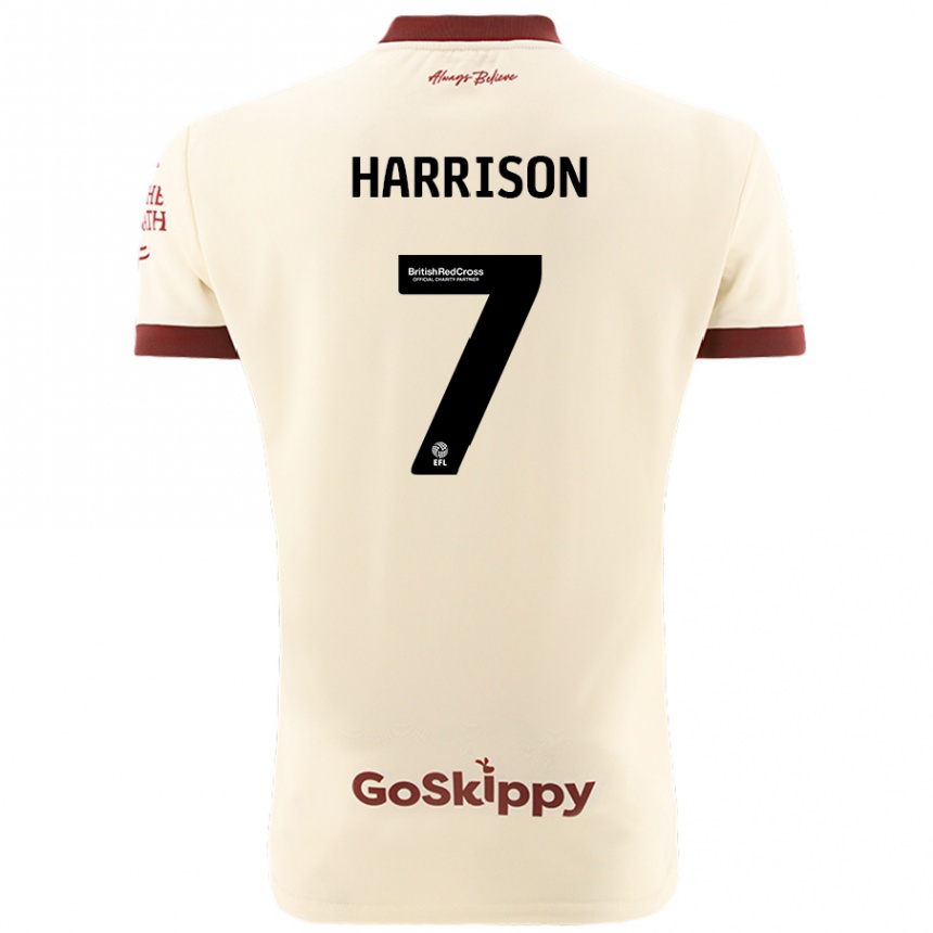 Niño Fútbol Camiseta Abi Harrison #7 Crema Blanco 2ª Equipación 2024/25 Argentina