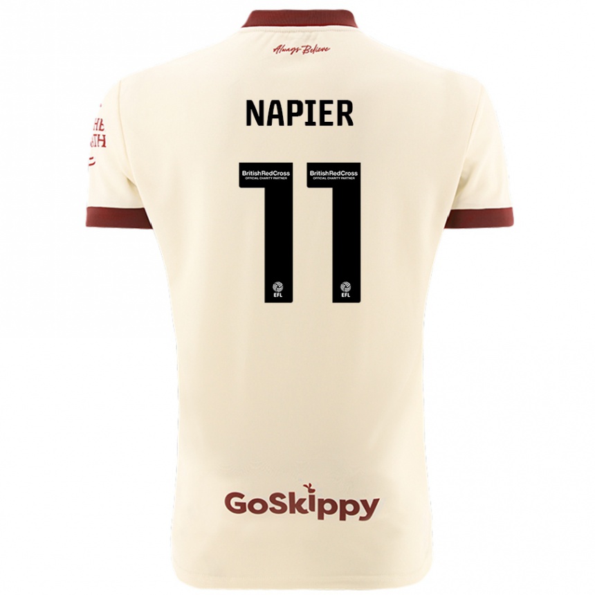 Niño Fútbol Camiseta Jamie-Lee Napier #11 Crema Blanco 2ª Equipación 2024/25 Argentina