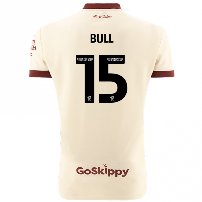 Niño Fútbol Camiseta Jasmine Bull #15 Crema Blanco 2ª Equipación 2024/25 Argentina