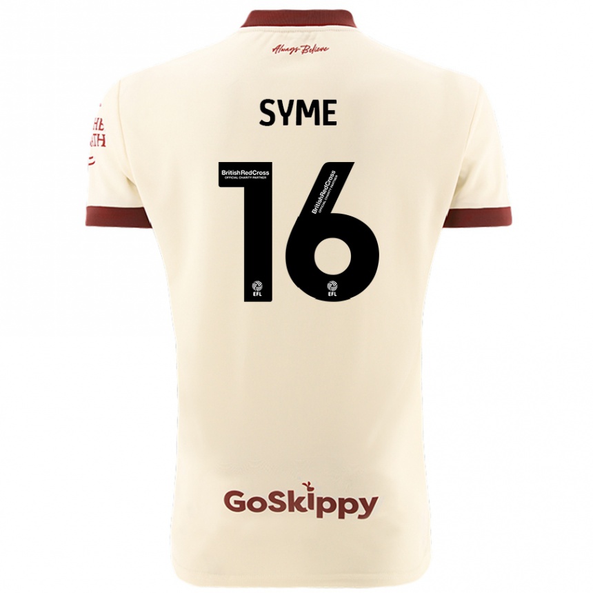 Niño Fútbol Camiseta Emily Syme #16 Crema Blanco 2ª Equipación 2024/25 Argentina