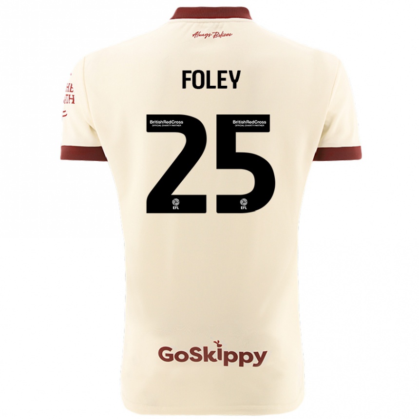 Niño Fútbol Camiseta Erin Foley #25 Crema Blanco 2ª Equipación 2024/25 Argentina