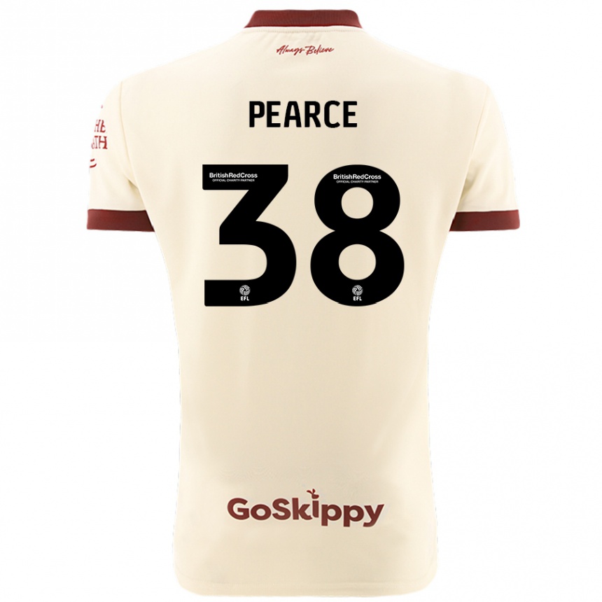 Niño Fútbol Camiseta Manon Pearce #38 Crema Blanco 2ª Equipación 2024/25 Argentina