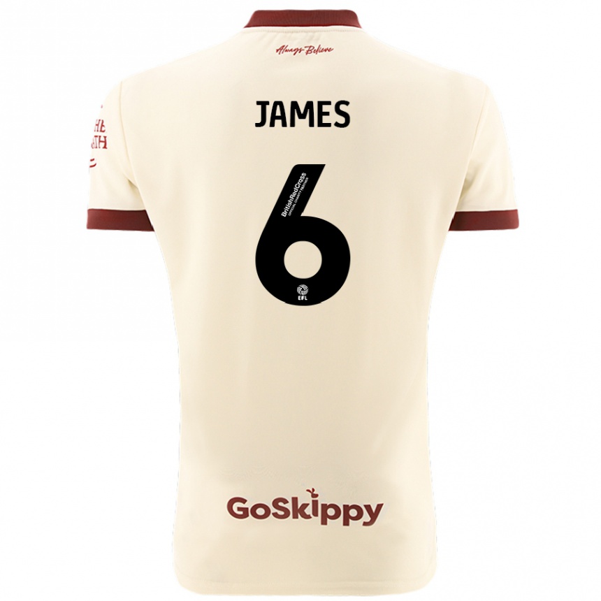 Niño Fútbol Camiseta Matty James #6 Crema Blanco 2ª Equipación 2024/25 Argentina