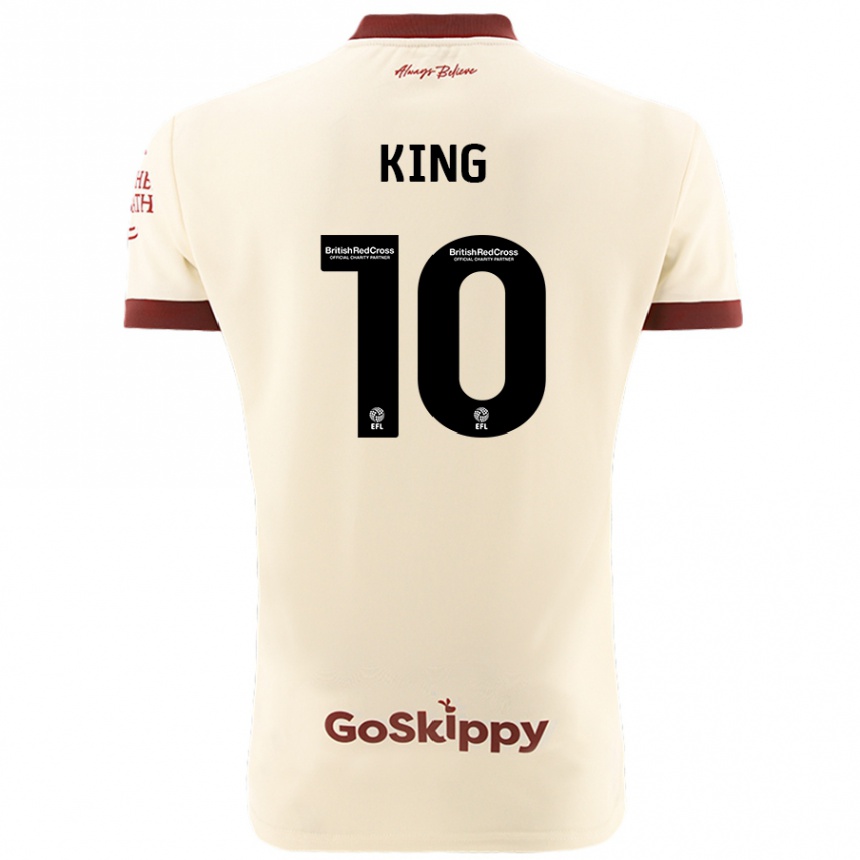 Niño Fútbol Camiseta Andy King #10 Crema Blanco 2ª Equipación 2024/25 Argentina