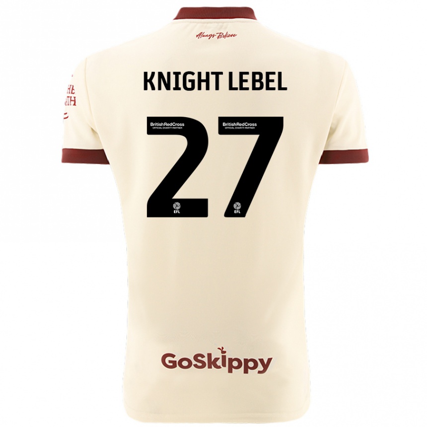 Niño Fútbol Camiseta Jamie Knight-Lebel #27 Crema Blanco 2ª Equipación 2024/25 Argentina