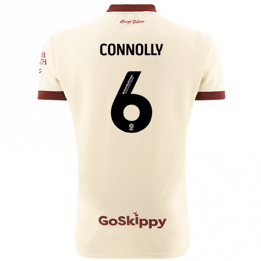 Niño Fútbol Camiseta Megan Connolly #6 Crema Blanco 2ª Equipación 2024/25 Argentina